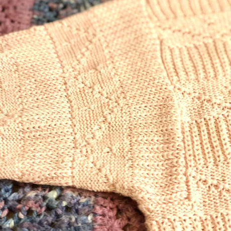 Pastel pink knit sweater【01368】