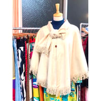 Vintage Made in Mexico wool poncho【01072】