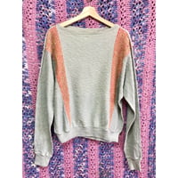 Vintage gray design pullover【01360】