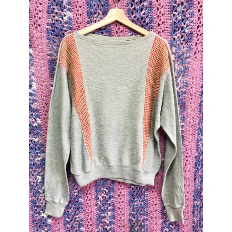 Vintage gray design pullover【01360】