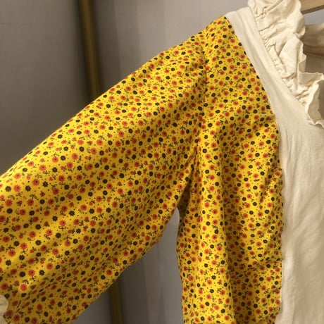 70s Yellow floral 2pc【01213】