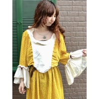 70s Yellow floral 2pc【01213】