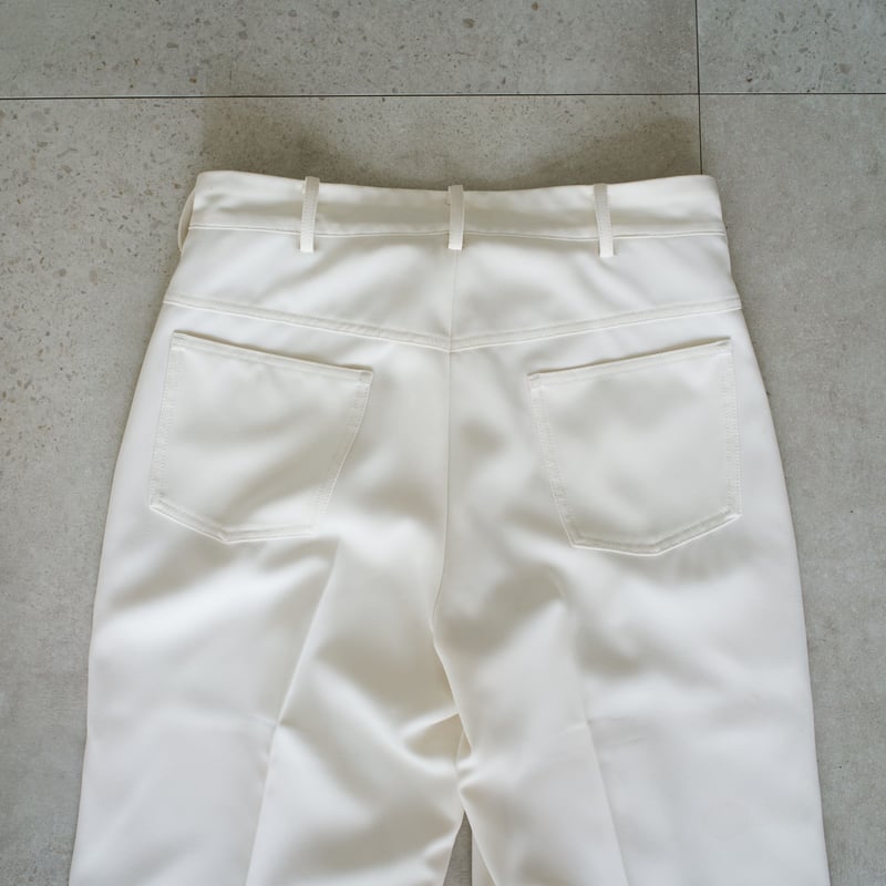 semi flare slacks 【white】 | precme