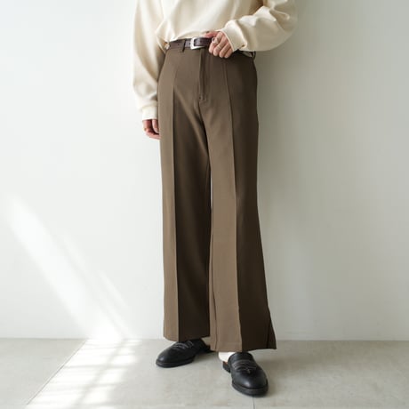 side slit flare slacks 【brown】