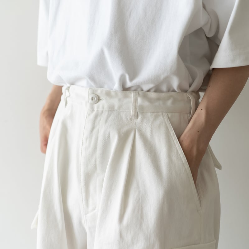 eight pocket military pants 【white】 | precme.