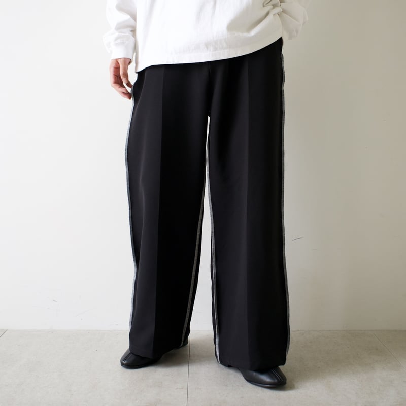side out lock wide flare pants【black】 | precme.