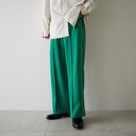 side piping track pants(green)