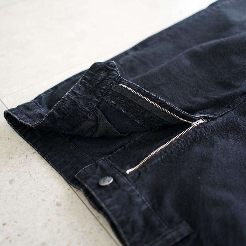 onomichi center crease flare denim【black】 | pre 