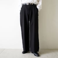 side out lock wide flare pants【black】