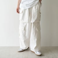eight pocket military pants 【white】