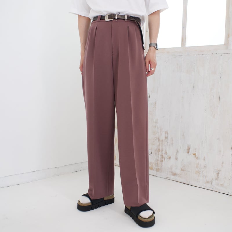 【precme.】wide straight slacks(オフホワイト)