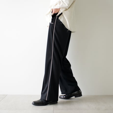 side piping track pants(black)