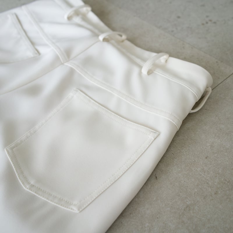 semi flare slacks 【white】 | precme