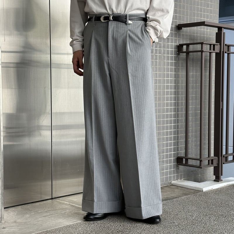 プレクミー precme wide straight slacks precme wide straight slacks
