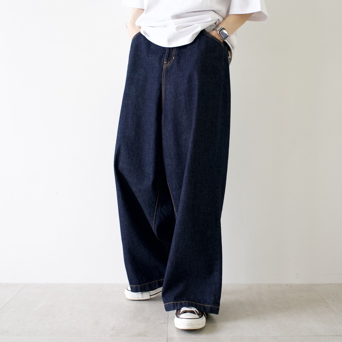 onomichi over the top wide denim【indigo blue】 |