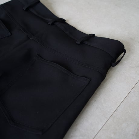semi flare slacks 【black】