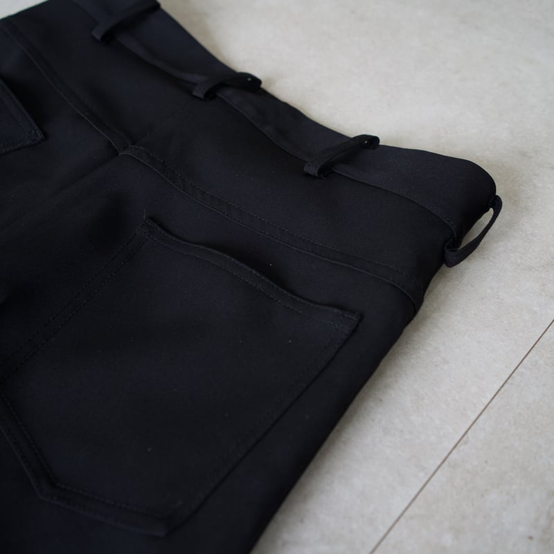 semi flare slacks 【black】 | precme.