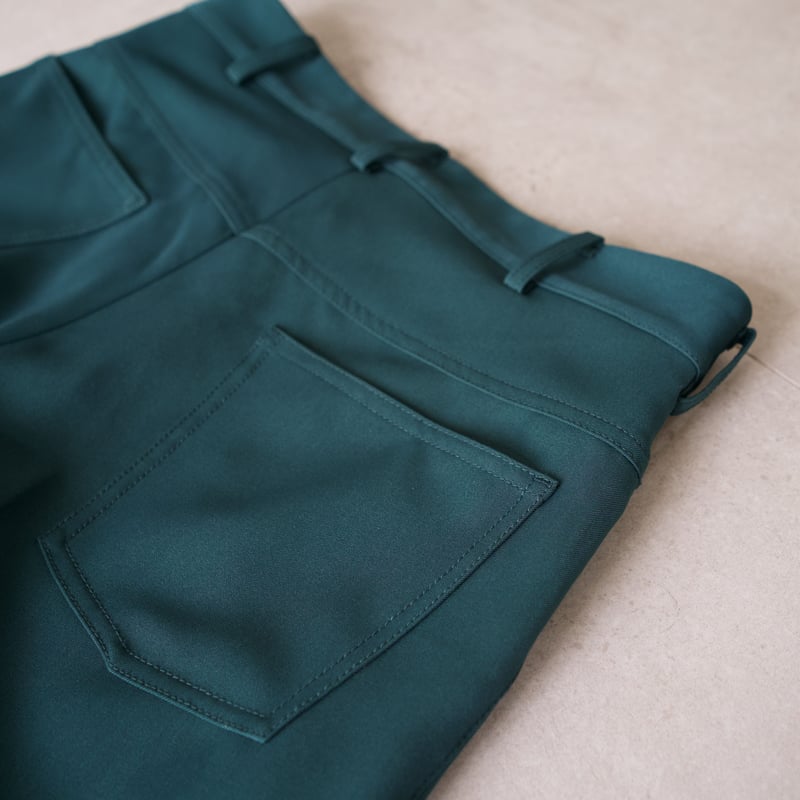 semi flare slacks green precme