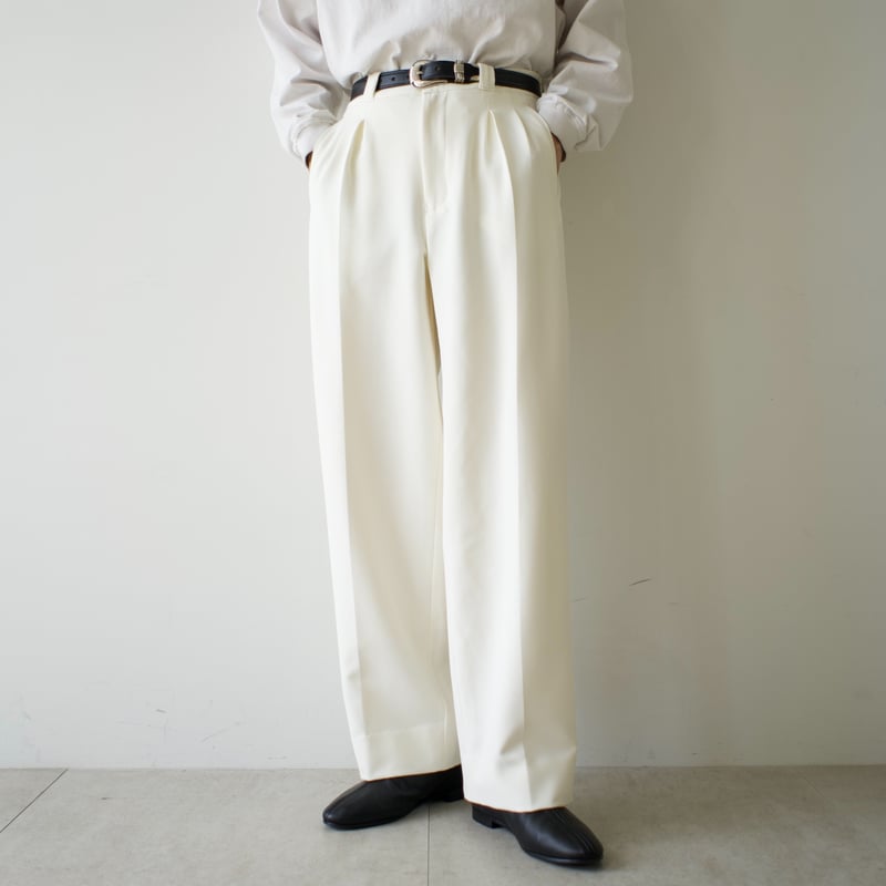 【precme.】wide straight slacks(オフホワイト)