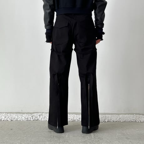 bondage design leather smoker pants【black】