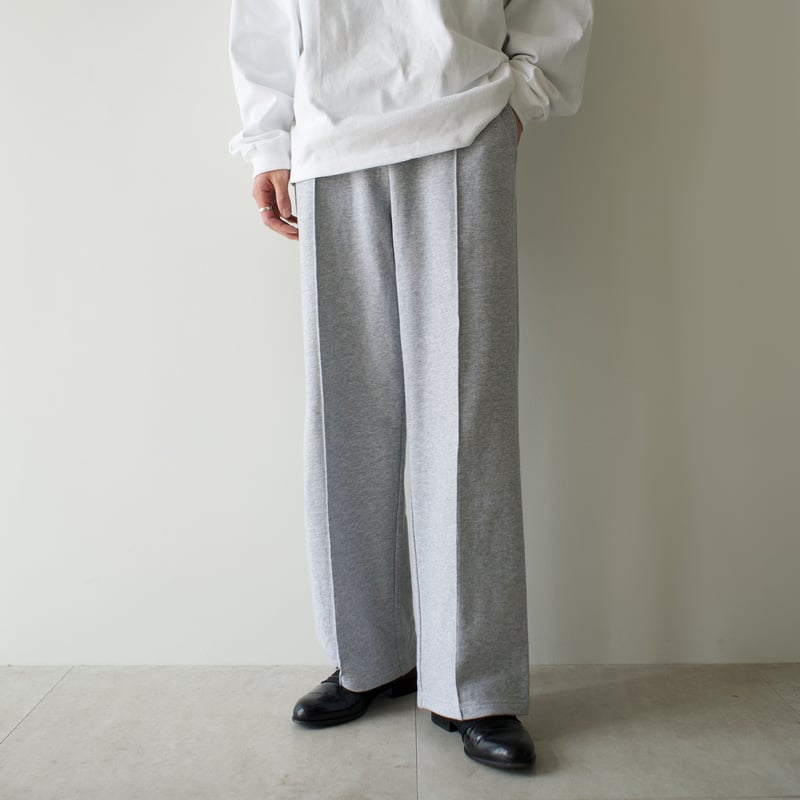 center pleats sweat pants【gray】 | precme.
