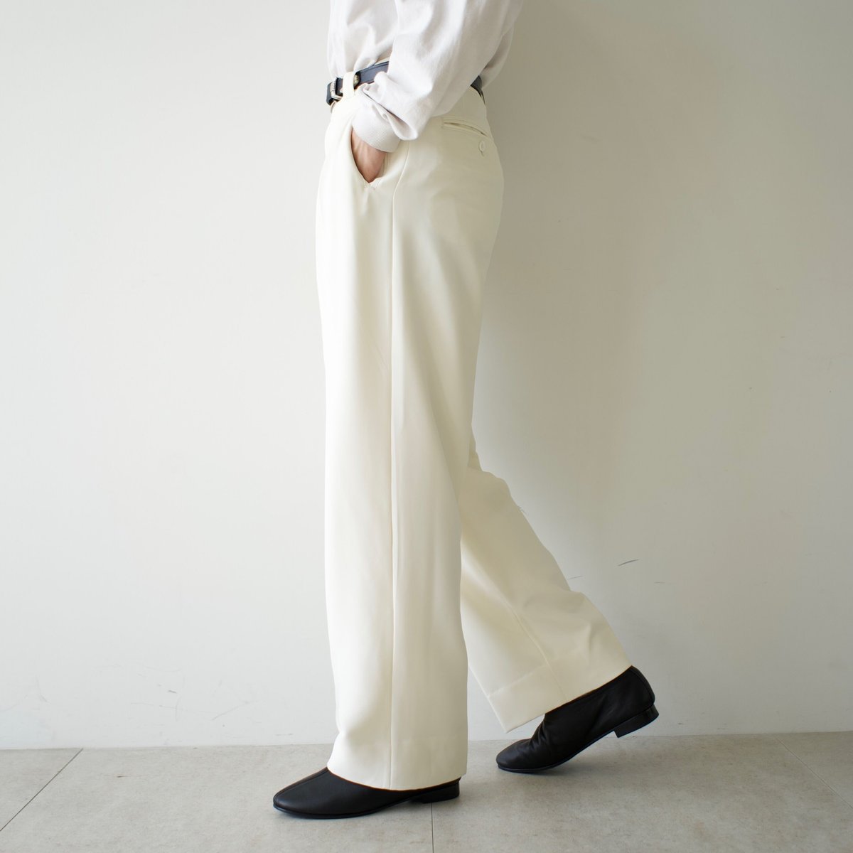 precme. / wide straight slacks www.withmandy.com