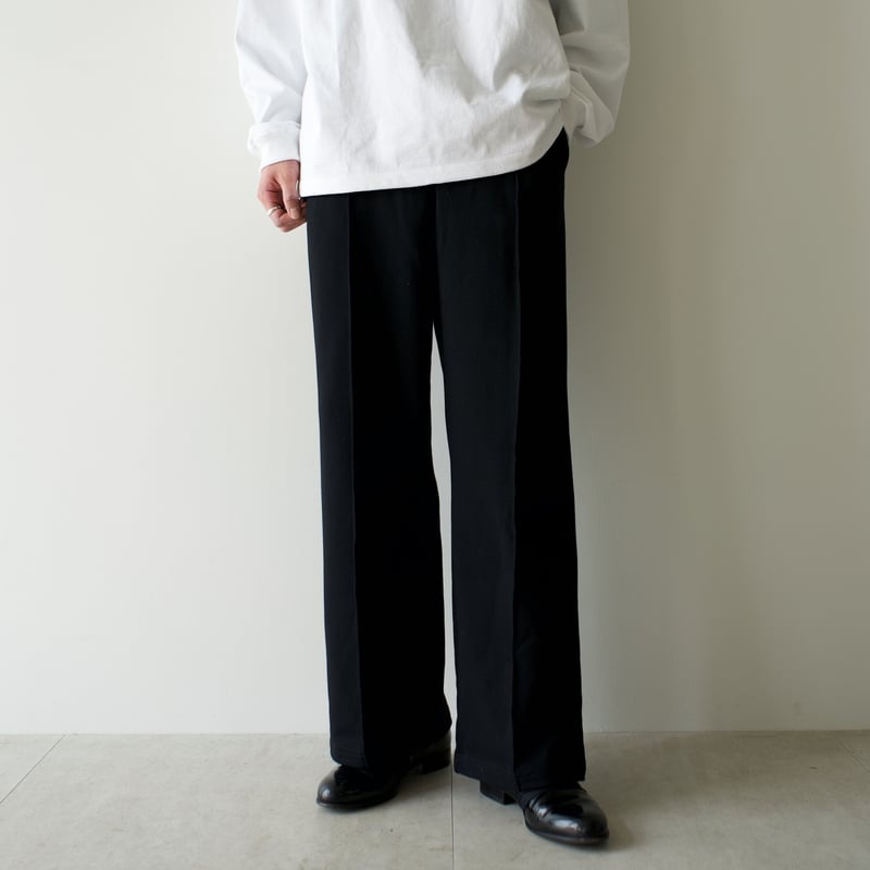 center pleats sweat pants【black】 | precme.