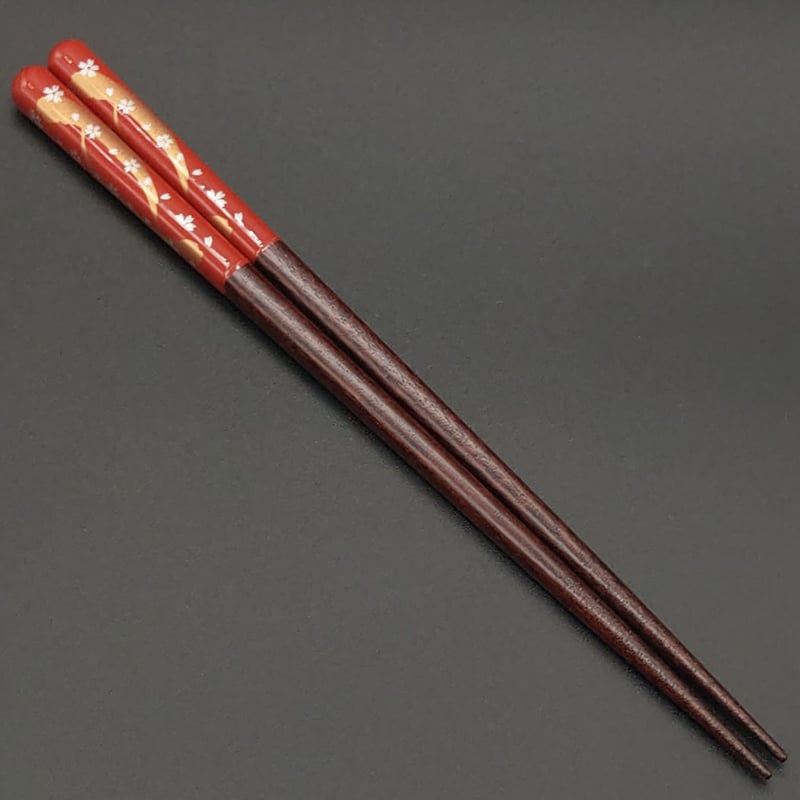 お箸・桜ロマン 朱 | 【会津漆器・会津塗り専門店】会津名匠華蔵｜公式