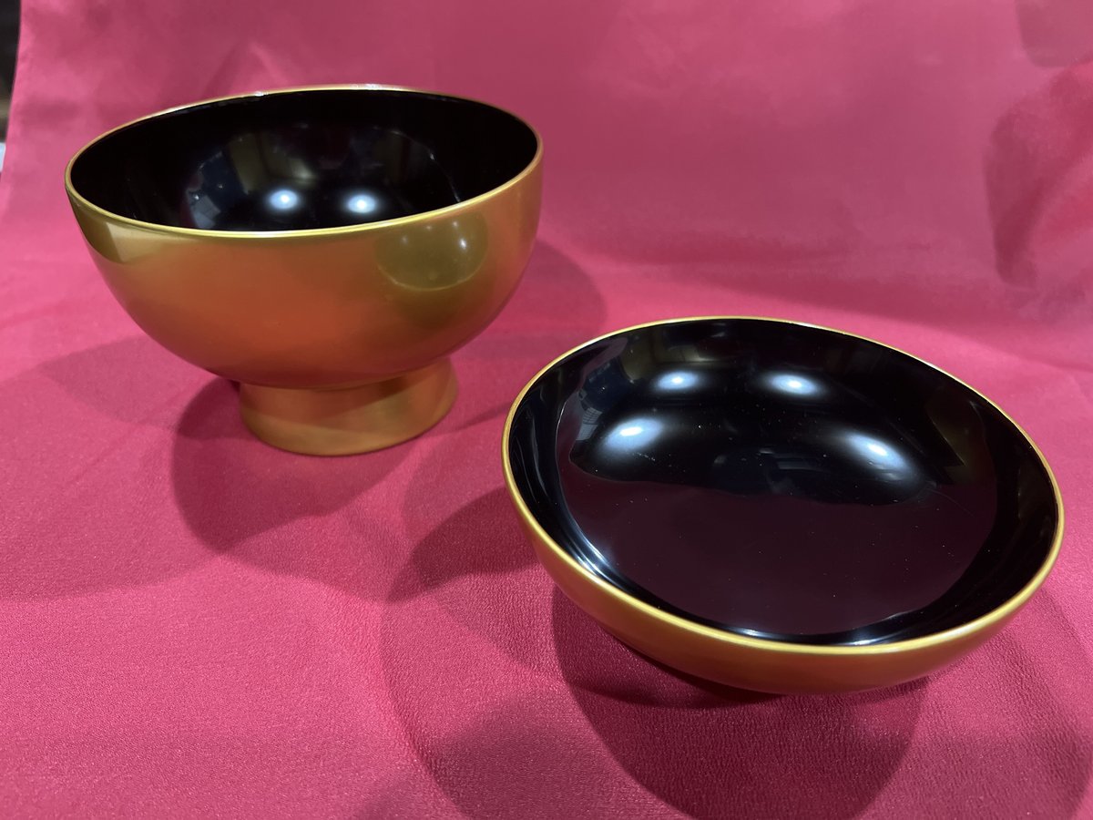 会津塗 漆器 椀 黒 金色赤色模様　5客 会津塗 漆器 椀 黒 金色赤色模様 5客 会津塗 漆器 椀 黒 金色