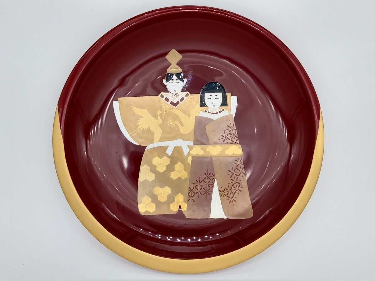 菓子器（朱）お雛様蒔絵付 | 【会津漆器・会津塗り専門店】会津名匠華