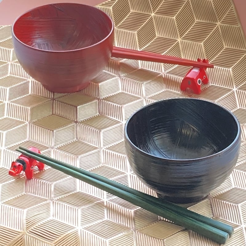 箸置き 赤べこ（2個） | 【会津漆器・会津塗り専門店】会津名匠華蔵