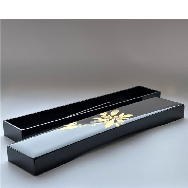 箸入れ しゃくなげ蒔絵付（1個） | 【会津漆器・会津塗り専門店】会津