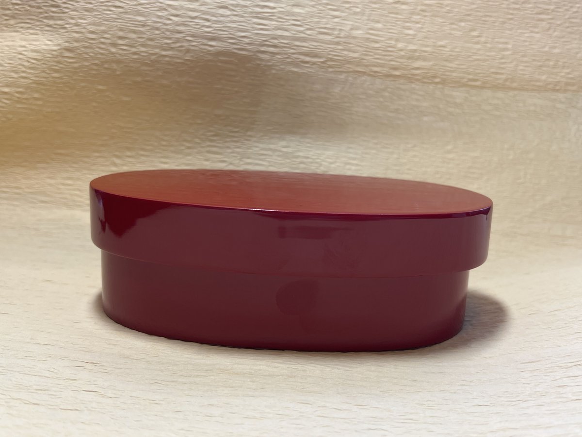 小判型弁当箱 会津塗 朱 （一段お弁当箱） | 【会津漆器・会津塗り専門
