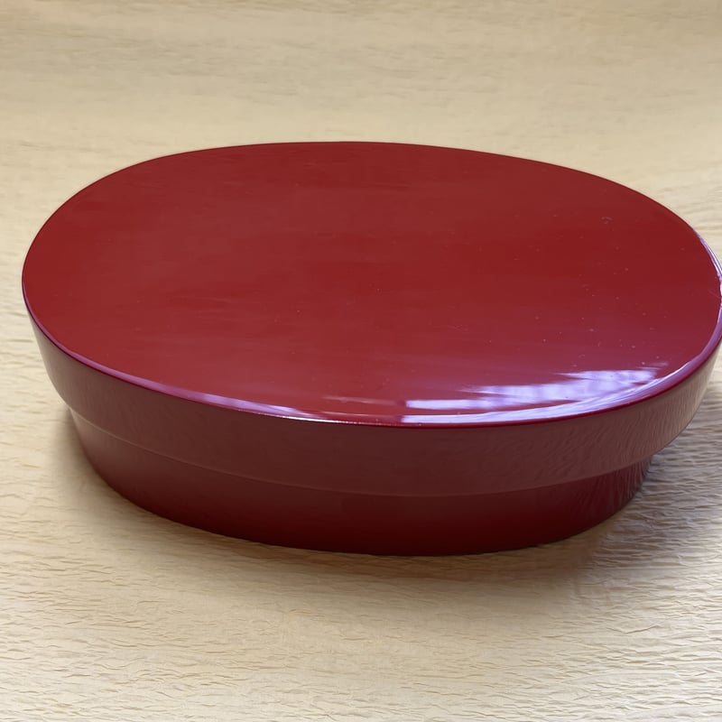 小判型弁当箱 会津塗 朱 （一段お弁当箱） | 【会津漆器・会津塗り専門