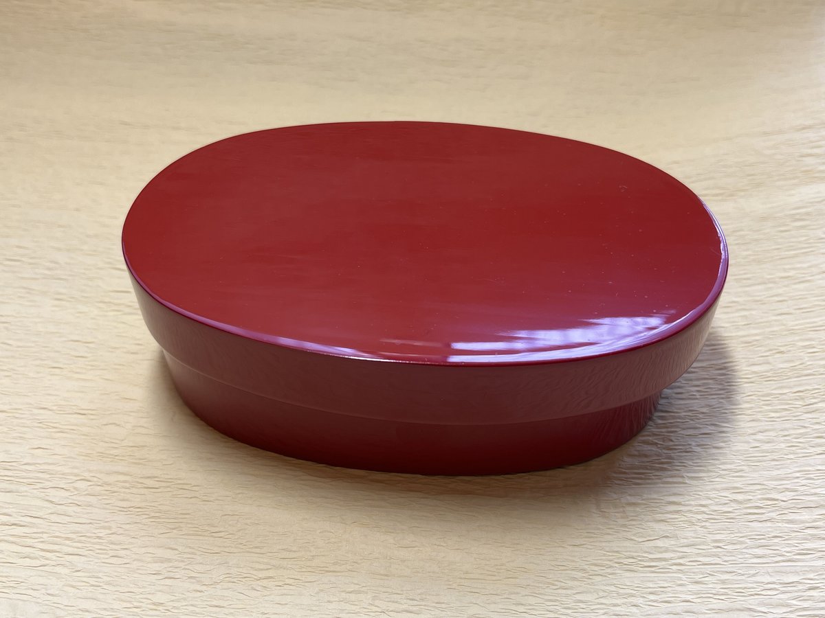 小判型弁当箱 会津塗 朱 （一段お弁当箱） | 【会津漆器・会津塗り専門