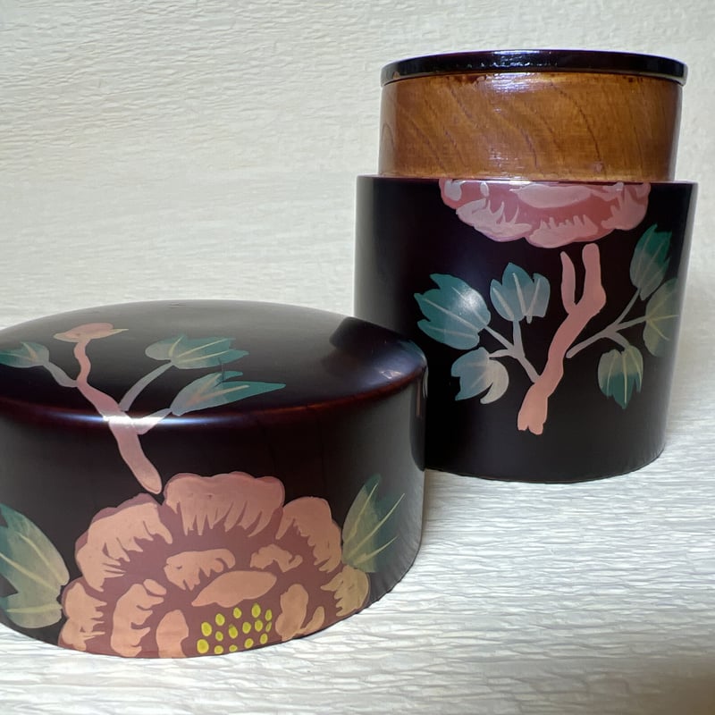 茶筒 牡丹 | 【会津漆器・会津塗り専門店】会津名匠華蔵｜公式