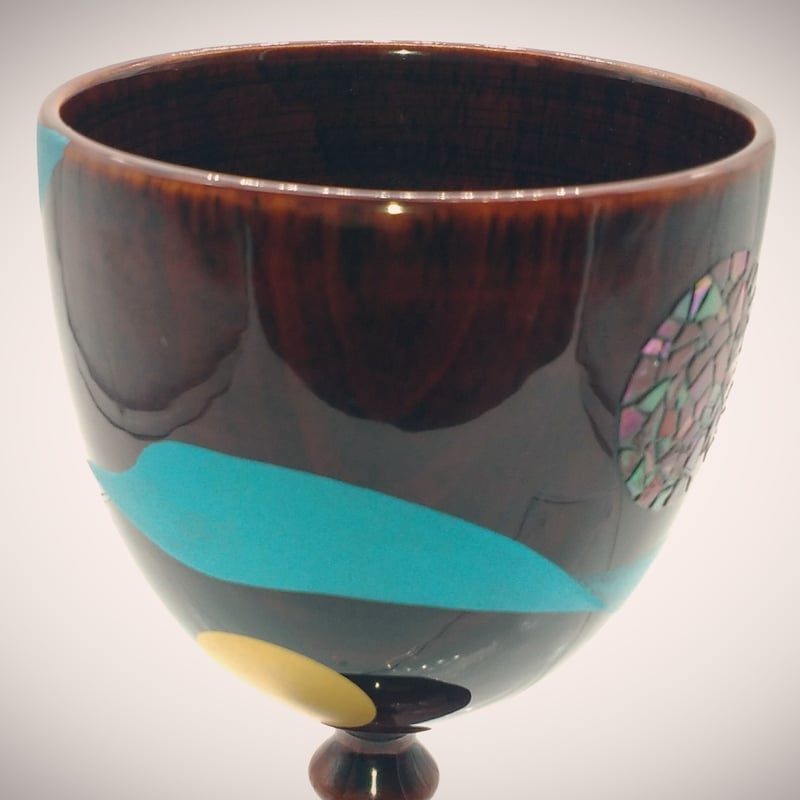 ワインカップ 月と波（1脚） | 【会津漆器・会津塗り専門店】会津名匠