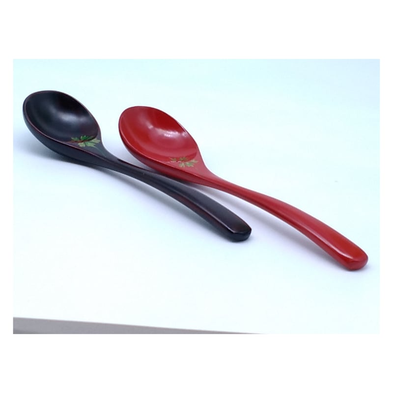 スープスプーン 牡丹（1本） | 【会津漆器・会津塗り専門店】会津名匠