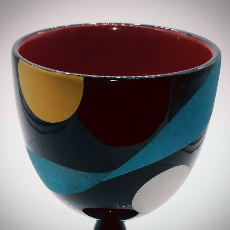 ワインカップ 月と波（1脚） | 【会津漆器・会津塗り専門店】会津名匠