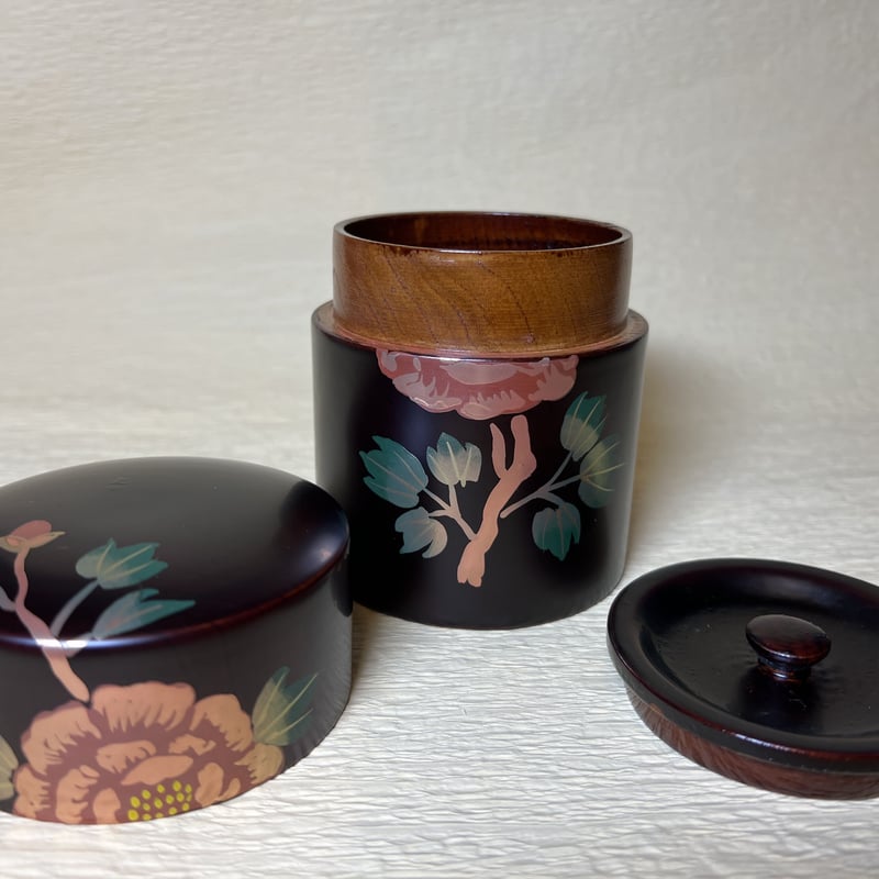 茶筒 牡丹 | 【会津漆器・会津塗り専門店】会津名匠華蔵｜公式