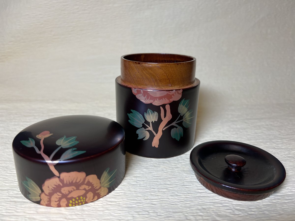 茶筒 牡丹 | 【会津漆器・会津塗り専門店】会津名匠華蔵｜公式