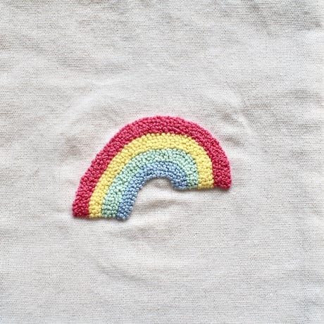 刺繍巾着（レインボー）