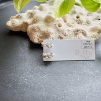 ラブラドライト・淡水パール プチピアス 14kgf