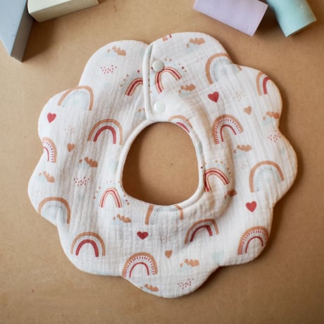 flower bib　にじ