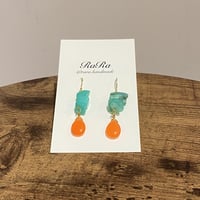 オレンジジェイドピアス