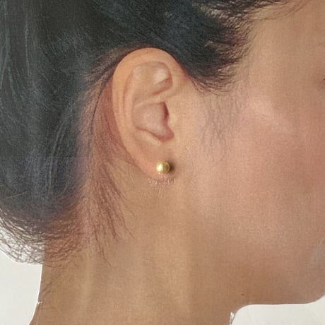 14KGF　コットンパール　ピアス ゴールド