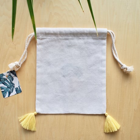 刺繍巾着（パームツリー）
