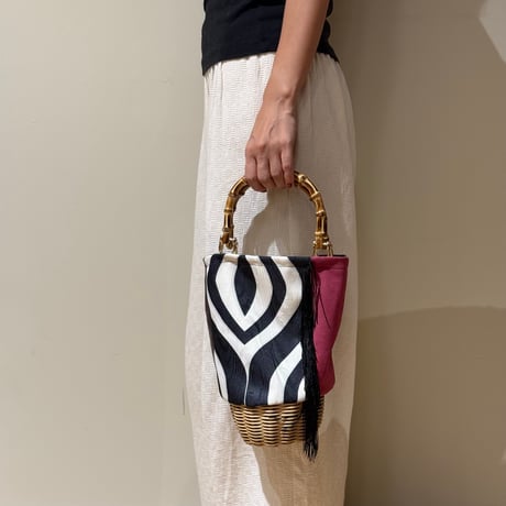 Rattan bag (bamboo blocking design）