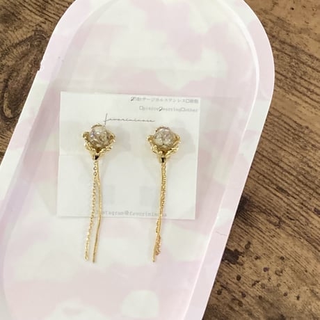Belle fleur 18K サージカルステンレスイヤリング