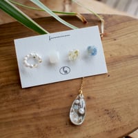 joie(blue) 18Kサージカルステンレスピアス